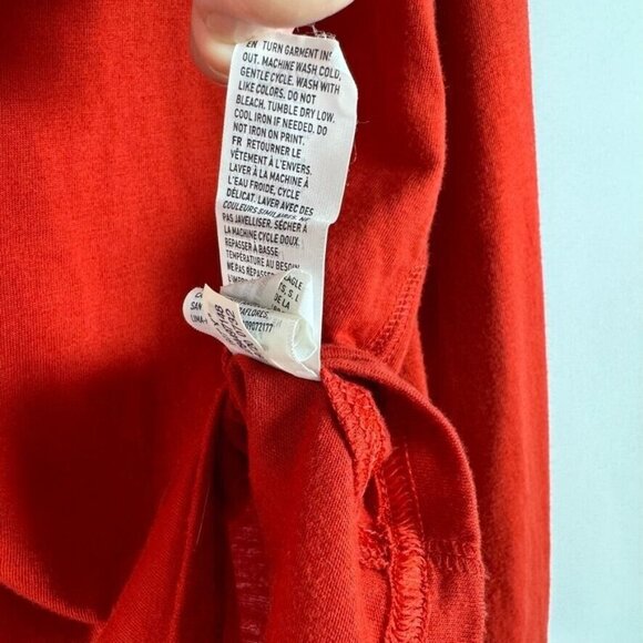 Disney X AE Red Donald Duck Feisty Long Sleeve Pocket Tee Pajama Top L - Picture 5 of 6